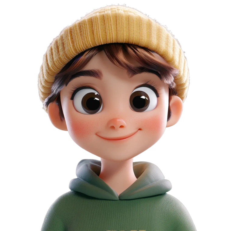 Smiling Pixar Man Vinyl Car Decal Sticker – Waterproof & UV-Resistant 8"