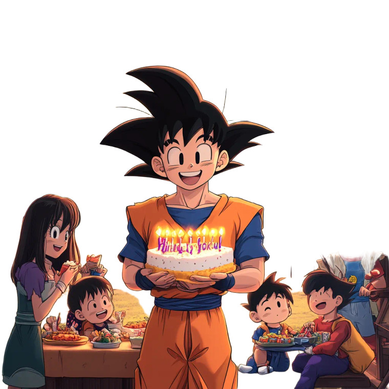 Goku'S Birthday Celebration Vinyl Car Decal Sticker – Waterproof & UV-Resistant 8"