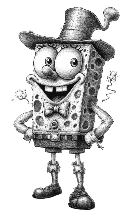 Riddler Spongebob Vinyl Car Decal Sticker – Waterproof & UV-Resistant 8"