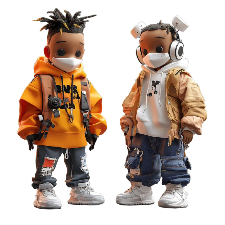 Oversized Streetwear Model Vinyl Car Decal Sticker – Waterproof & UV-Resistant 8"