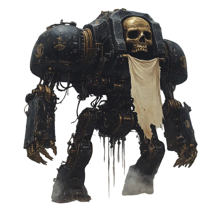 Dreadnought Mech Vinyl Car Decal Sticker – Waterproof & UV-Resistant 8"