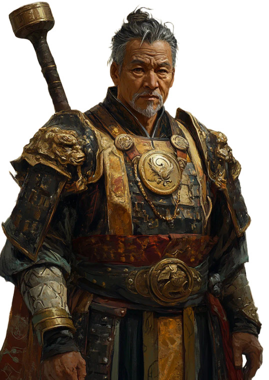 Asian Paladin Warrior Vinyl Car Decal Sticker – Waterproof & UV-Resistant 8"