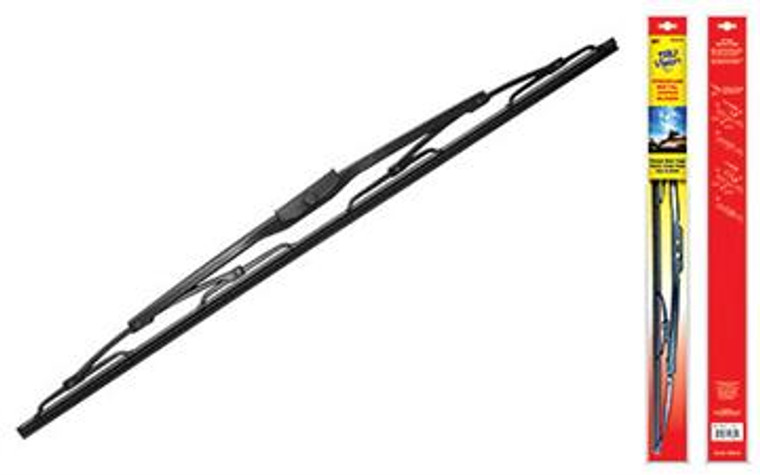 Heavy Duty 24" Black Wiper Blade | Premium Metal Frame, Reliable Rubber Element