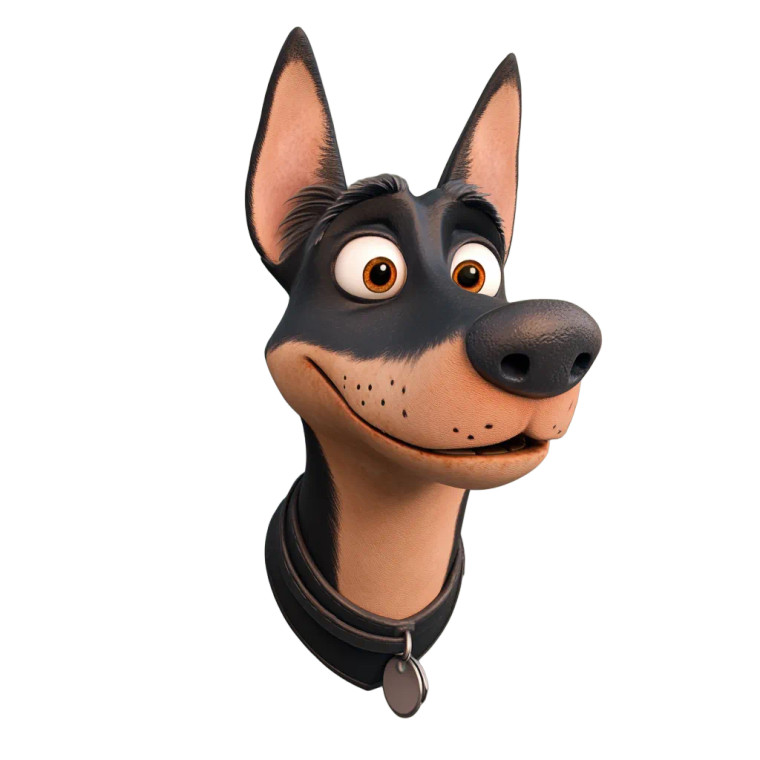 Pixar Dog Head Vinyl Car Decal Sticker – Waterproof & UV-Resistant 8"