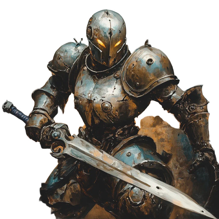 Warforged Fighter Vinyl Car Decal Sticker – Waterproof & UV-Resistant 8"