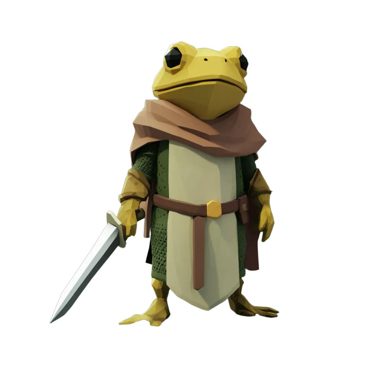 Frog Knight Vinyl Car Decal Sticker – Waterproof & UV-Resistant 8"