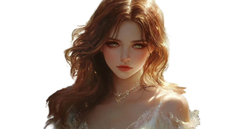 Fantasy Angel Portrait Vinyl Car Decal Sticker – Waterproof & UV-Resistant 8"