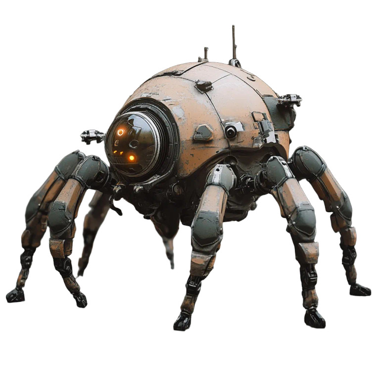 Spider-Like Mech Vinyl Car Decal Sticker – Waterproof & UV-Resistant 8"