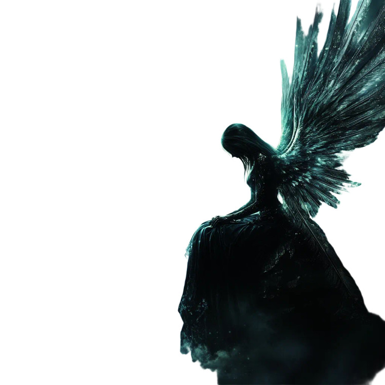 Aetheric Angel Vinyl Car Decal Sticker – Waterproof & UV-Resistant 8"