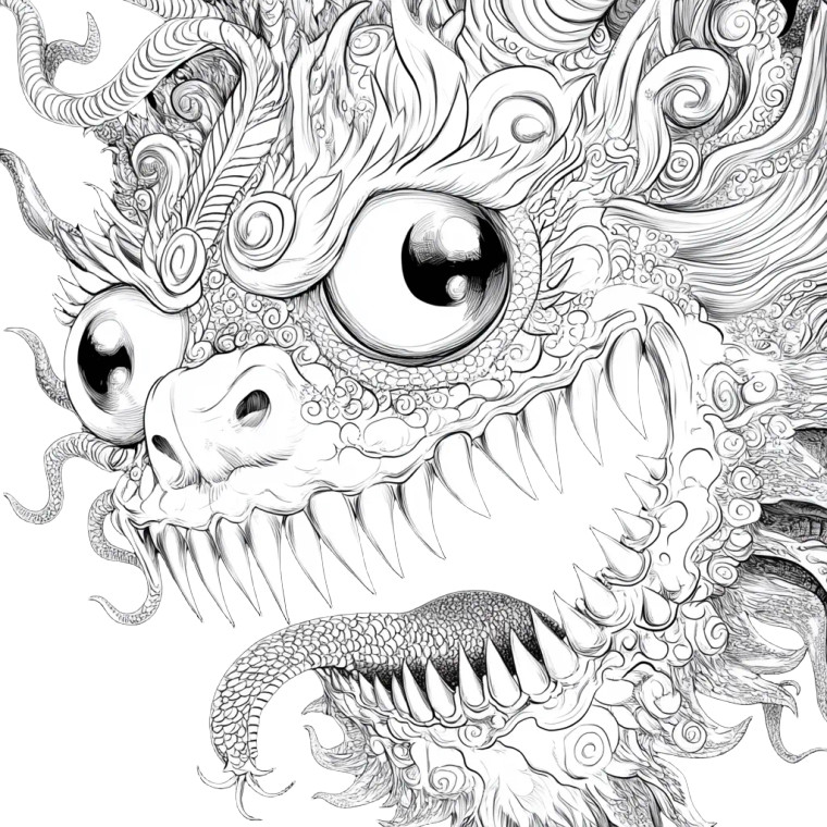 3D Monster Coloring V2 Vinyl Car Decal Sticker – Waterproof & UV-Resistant 8"