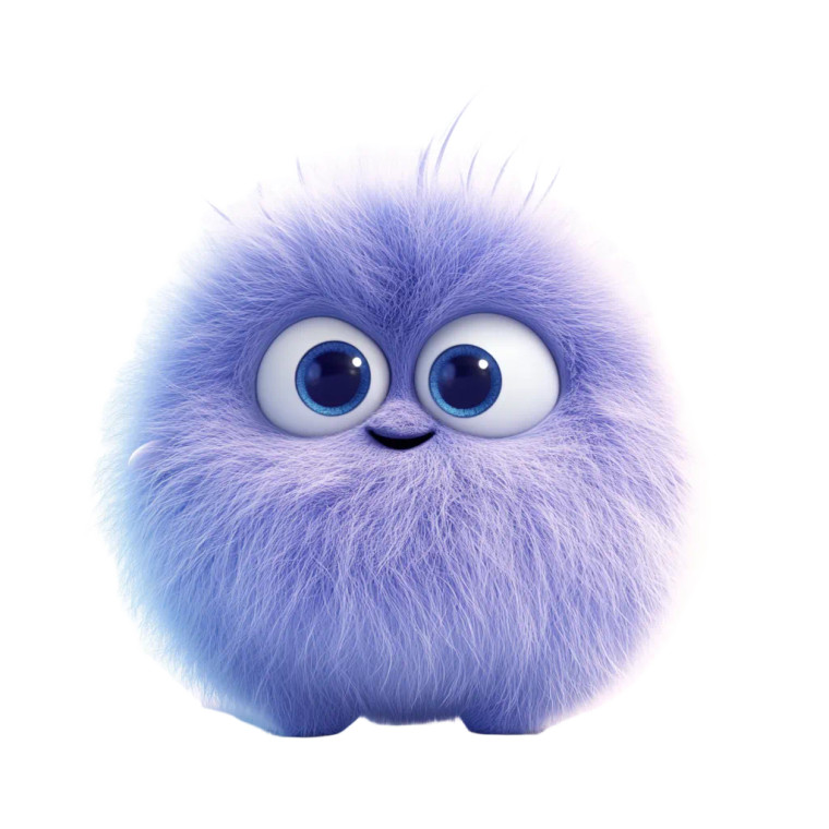 Cute Fuzzy Refactoring Vinyl Car Decal Sticker – Waterproof & UV-Resistant 8"