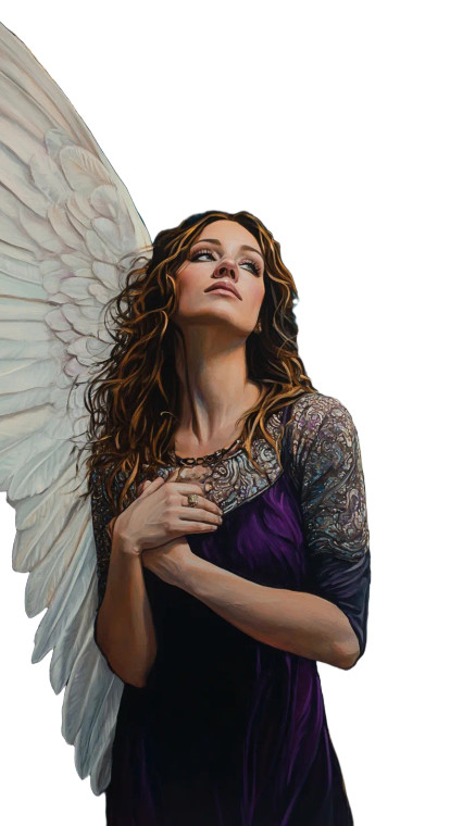 Archangel Portrait V2 Vinyl Car Decal Sticker – Waterproof & UV-Resistant 8"
