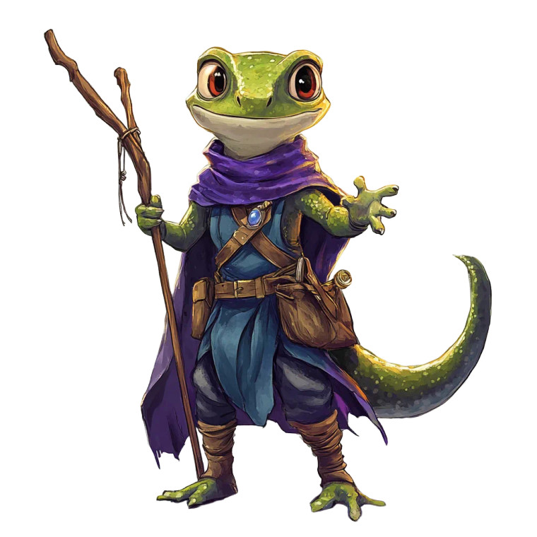 Gecko Wizard Vinyl Car Decal Sticker – Waterproof & UV-Resistant 8"