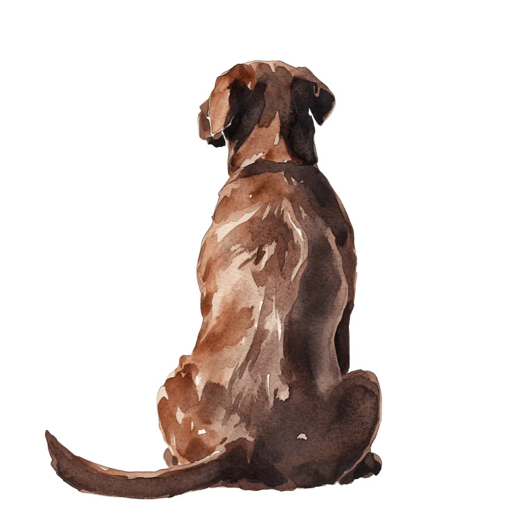 Overweight Chocolate Labrador Vinyl Car Decal Sticker – Waterproof & UV-Resistant 8"