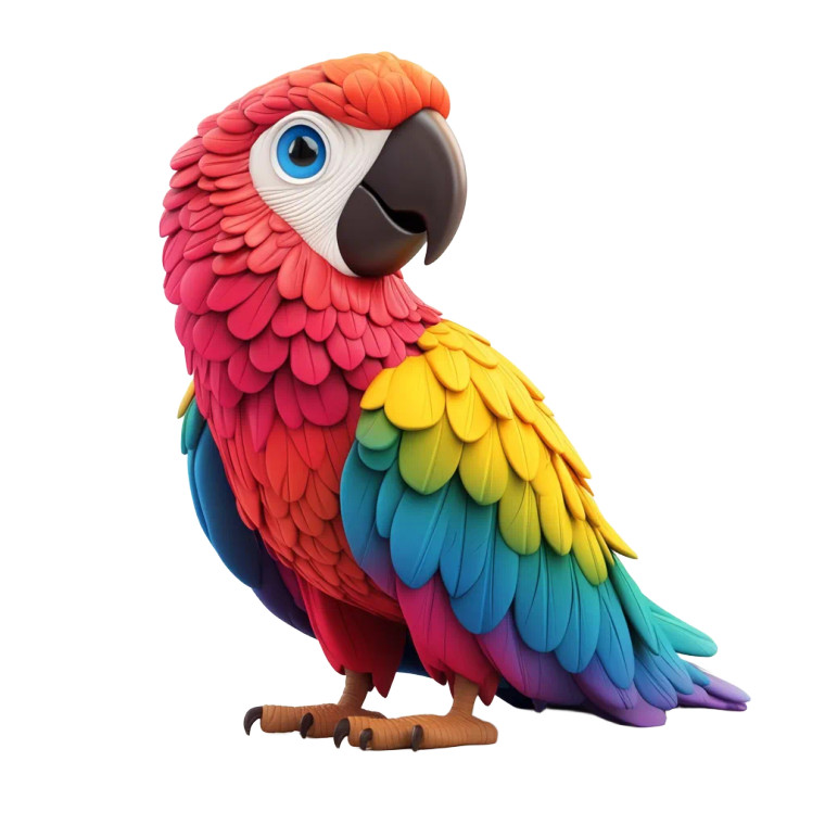Colorful 3D Parrot Vinyl Car Decal Sticker – Waterproof & UV-Resistant 8"