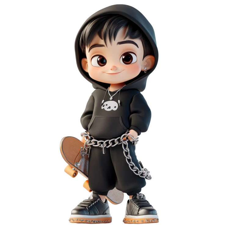 3D Cartoon Boy V5 Vinyl Car Decal Sticker – Waterproof & UV-Resistant 8"