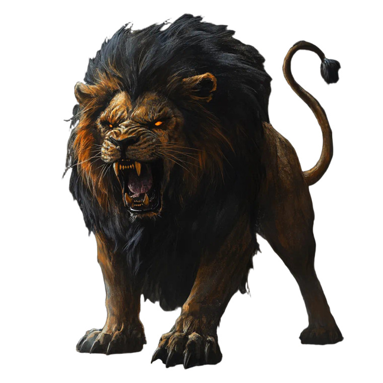 Dire Lion Vinyl Car Decal Sticker – Waterproof & UV-Resistant 8"