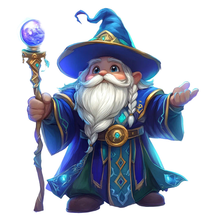 Blue Tone Wizard Vinyl Car Decal Sticker – Waterproof & UV-Resistant 8"