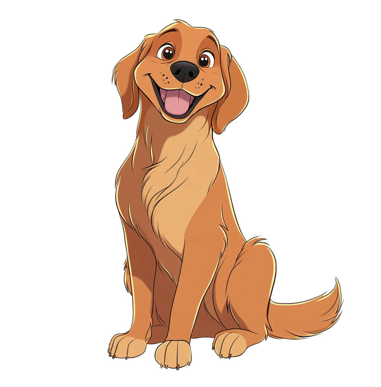 Golden Retriever Dog V2 Vinyl Car Decal Sticker – Waterproof & UV-Resistant 8"