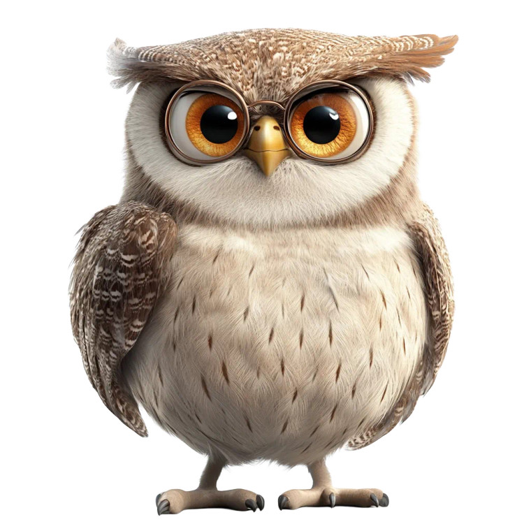 Wise Owl Vinyl Car Decal Sticker – Waterproof & UV-Resistant 8"