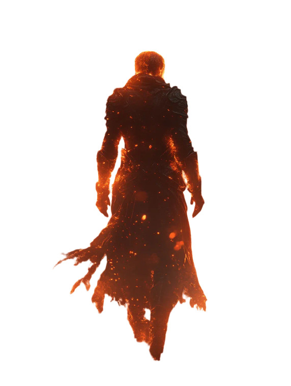 Flaming Headless Knight Vinyl Car Decal Sticker – Waterproof & UV-Resistant 8"