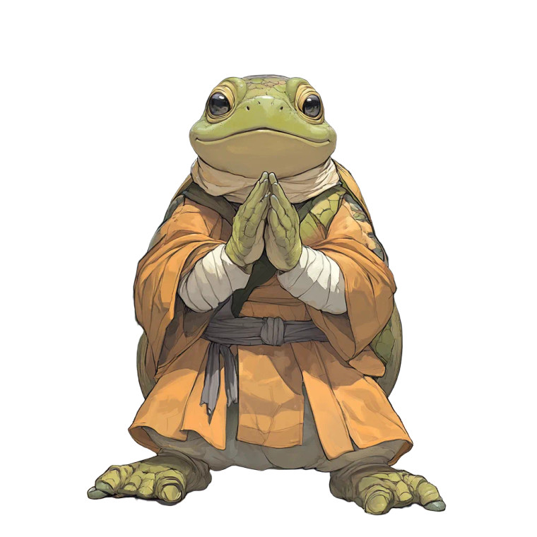 Tortle Monk V8 Vinyl Car Decal Sticker – Waterproof & UV-Resistant 8"