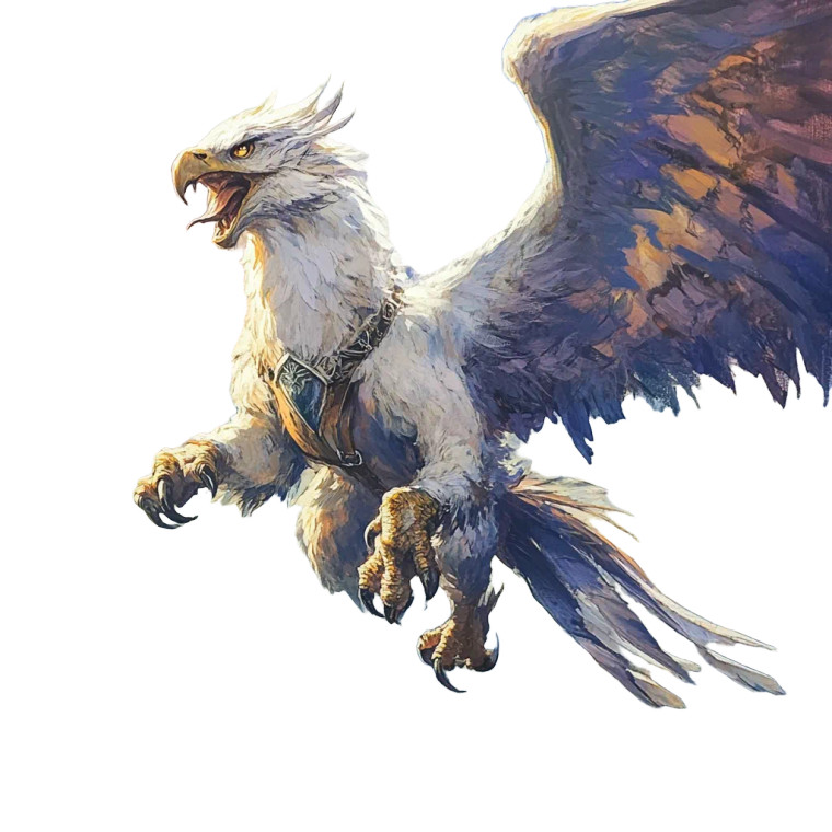 Majestic D&D Griffin Vinyl Car Decal Sticker – Waterproof & UV-Resistant 8"