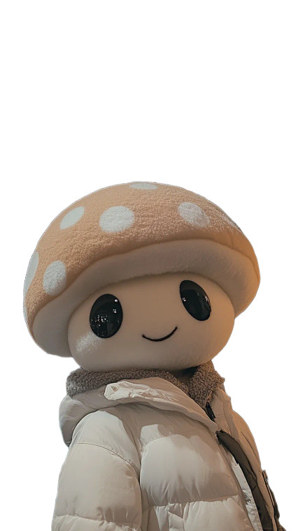 Cute Mushroom Yōkai Vinyl Car Decal Sticker – Waterproof & UV-Resistant 8"