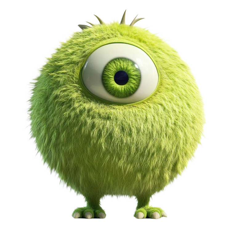 Green One-Eyed Monster Vinyl Car Decal Sticker – Waterproof & UV-Resistant 8"
