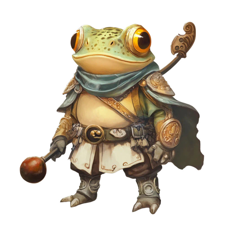 Tiny Conquistador Frog Vinyl Car Decal Sticker – Waterproof & UV-Resistant 8"