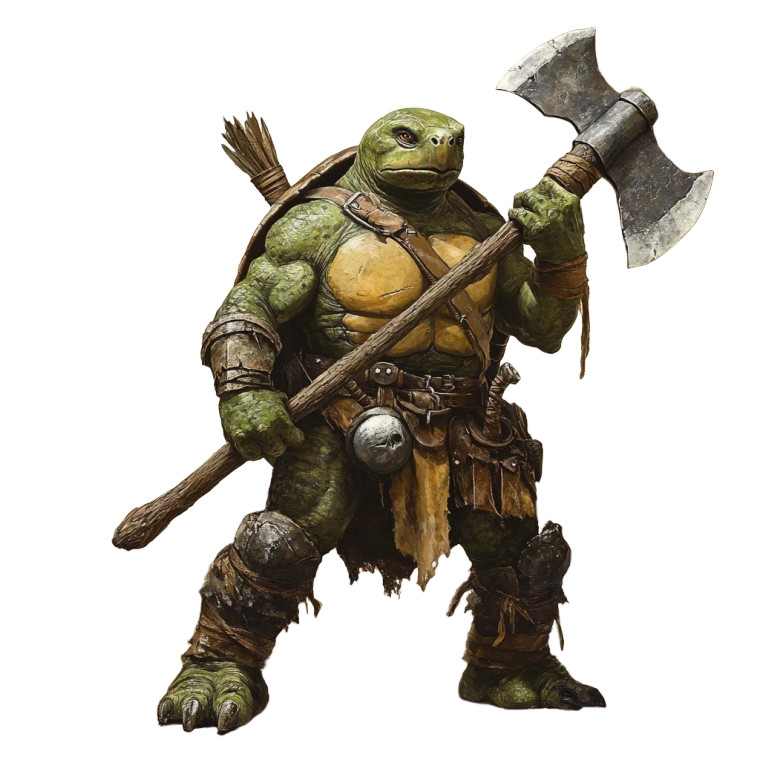 Turtle Barbarian Vinyl Car Decal Sticker – Waterproof & UV-Resistant 8"