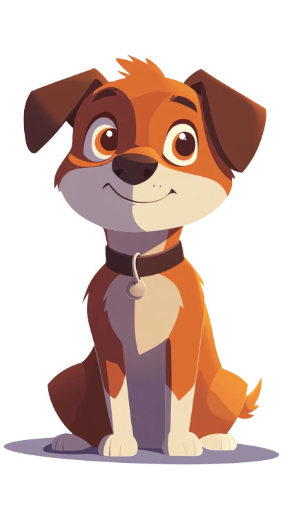 Adorable Brown Puppy Vinyl Car Decal Sticker – Waterproof & UV-Resistant 8"