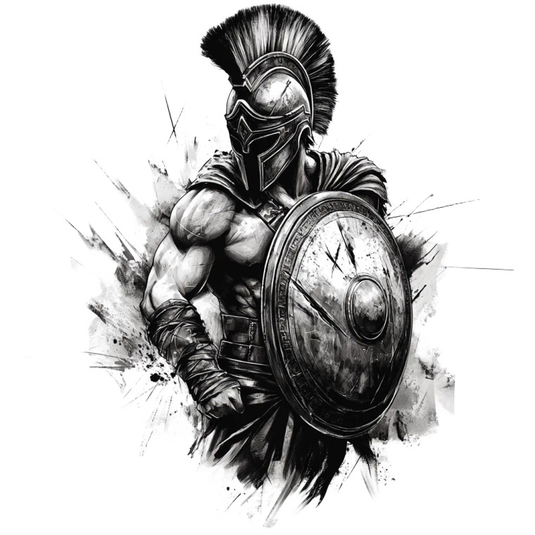 Sparta Warrior Tattoo Vinyl Car Decal Sticker – Waterproof & UV-Resistant 8"