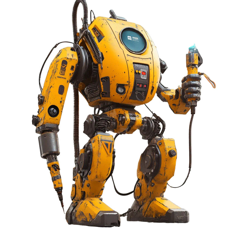 Industrial Construction Robot Vinyl Car Decal Sticker – Waterproof & UV-Resistant 8"