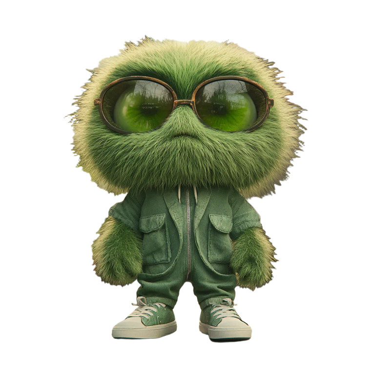 Cool Green Muppet Vinyl Car Decal Sticker – Waterproof & UV-Resistant 8"