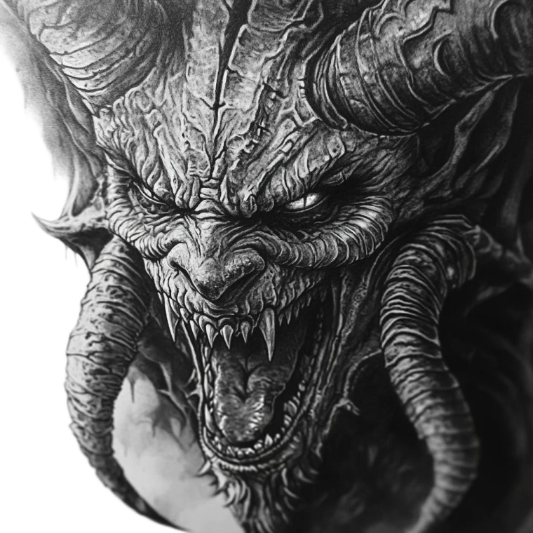 Realistic Demon V3 Vinyl Car Decal Sticker – Waterproof & UV-Resistant 8"