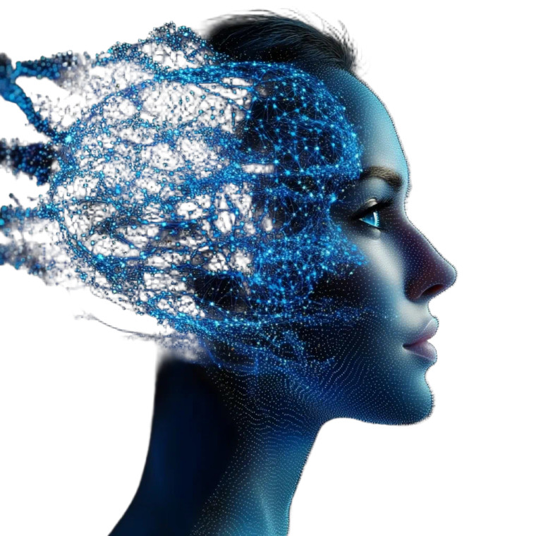 Futuristic Brain Morph Vinyl Car Decal Sticker – Waterproof & UV-Resistant 8"