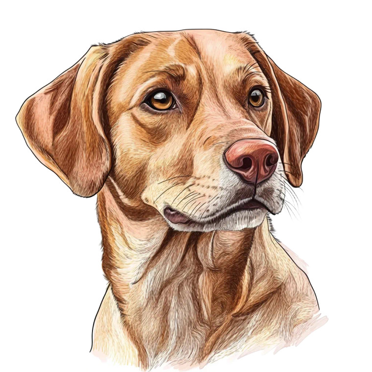 Dog Sketch Vinyl Car Decal Sticker – Waterproof & UV-Resistant 8"