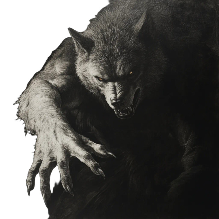 Werewolf Reaching Vinyl Car Decal Sticker – Waterproof & UV-Resistant 8"