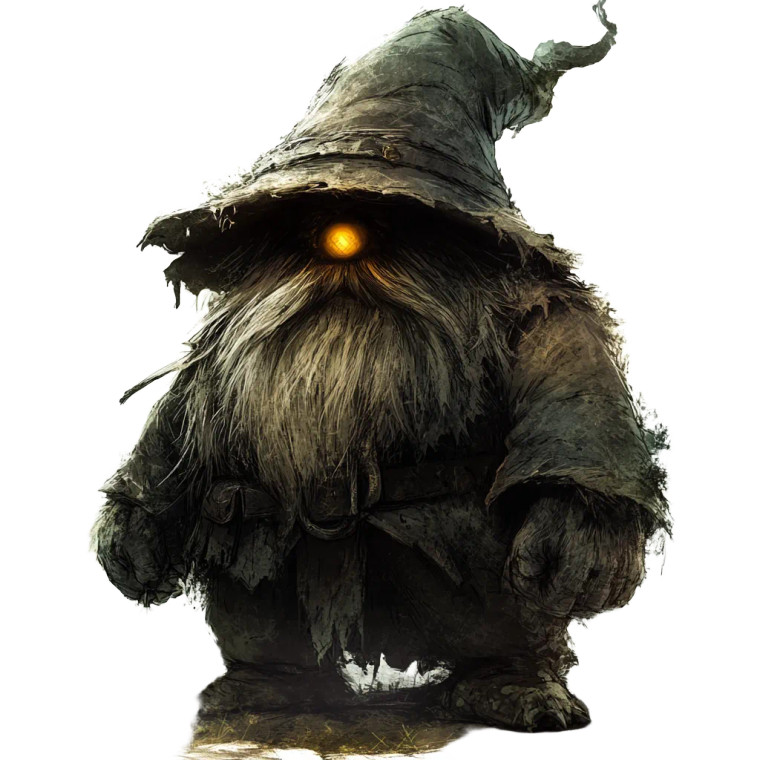 Dark Fantasy Gnome Vinyl Car Decal Sticker – Waterproof & UV-Resistant 8"