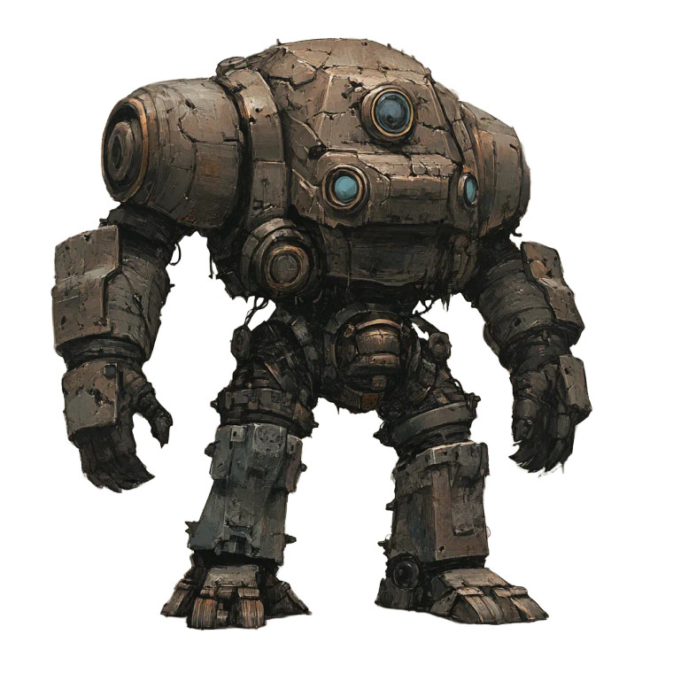 Dwarven Mining Robot Vinyl Car Decal Sticker – Waterproof & UV-Resistant 8"