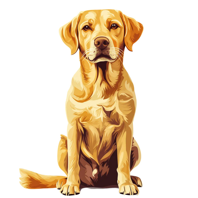 Dog Vector Illustration Vinyl Car Decal Sticker – Waterproof & UV-Resistant 8"