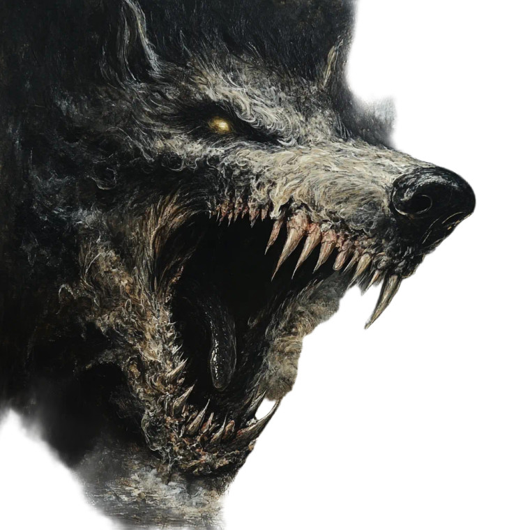 Wolf'S Maw Visage Vinyl Car Decal Sticker – Waterproof & UV-Resistant 8"