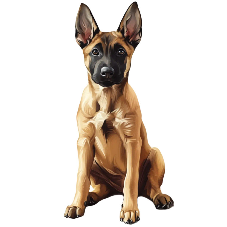 Belgian Malinois Puppy Vinyl Car Decal Sticker – Waterproof & UV-Resistant 8"