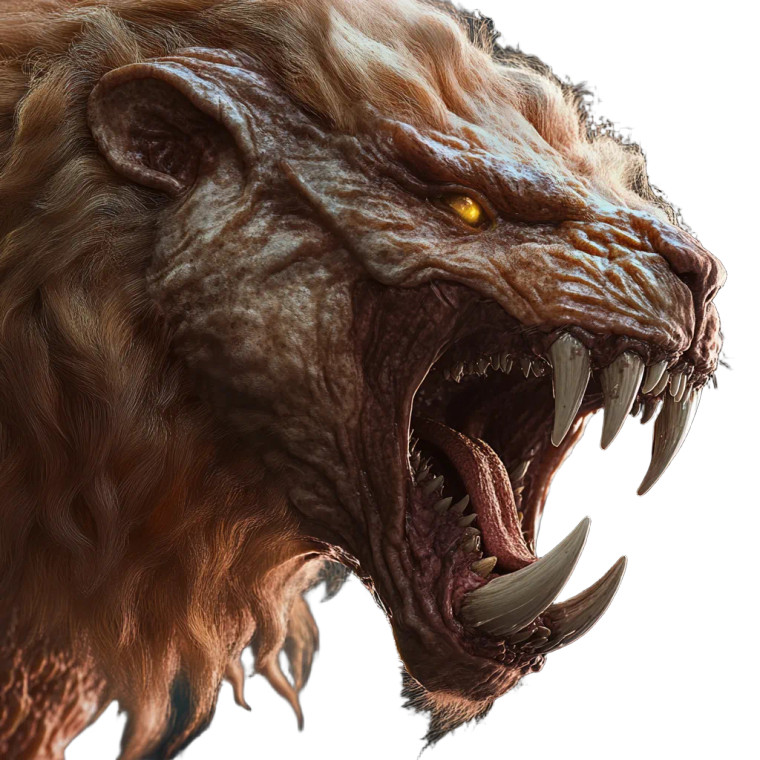 Lion Alien Creature Vinyl Car Decal Sticker – Waterproof & UV-Resistant 8"