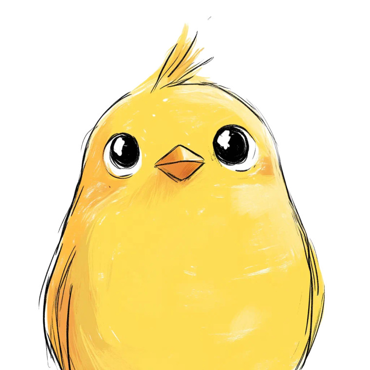 Yellow Bird Cartoon Vinyl Car Decal Sticker – Waterproof & UV-Resistant 8"
