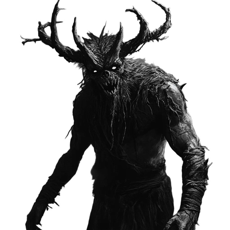 Menacing Wendigo Vinyl Car Decal Sticker – Waterproof & UV-Resistant 8"