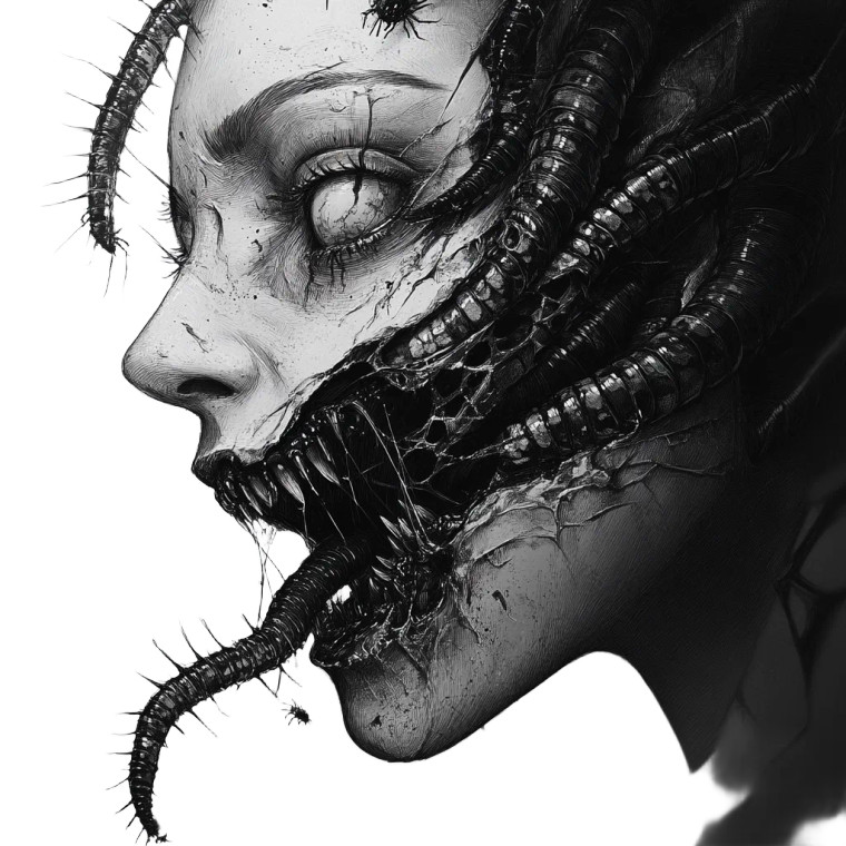 Horrifying Elegant Face Vinyl Car Decal Sticker – Waterproof & UV-Resistant 