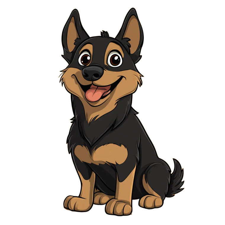 Cartoon Dog V11 Vinyl Car Decal Sticker – Waterproof & UV-Resistant 8"