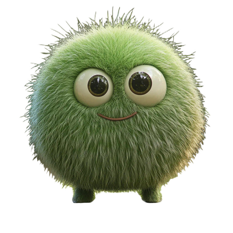 Cute Fuzzy Monster Vinyl Car Decal Sticker – Waterproof & UV-Resistant 8"